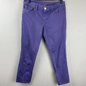 Tory Burch Purple Jeans Women 29 Crop Alexa Cropped‎ Preppy
